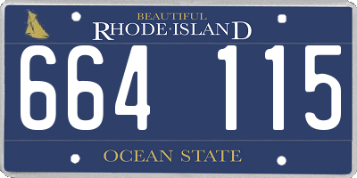 RI license plate 664115