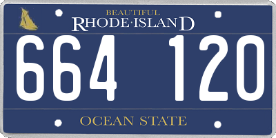 RI license plate 664120