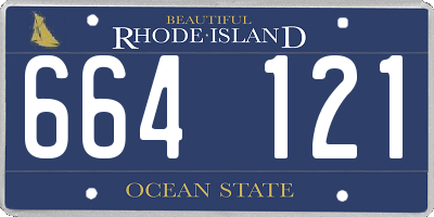 RI license plate 664121