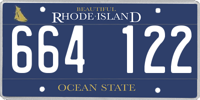RI license plate 664122