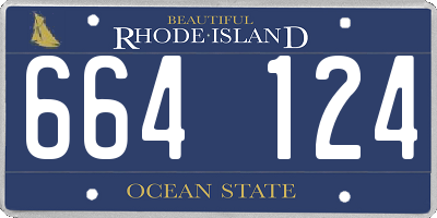 RI license plate 664124