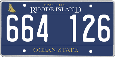RI license plate 664126
