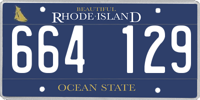 RI license plate 664129