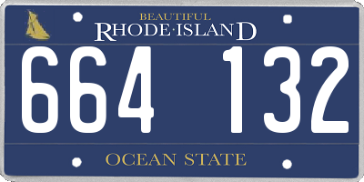 RI license plate 664132