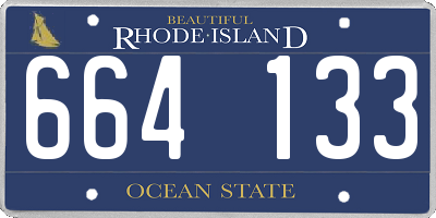RI license plate 664133