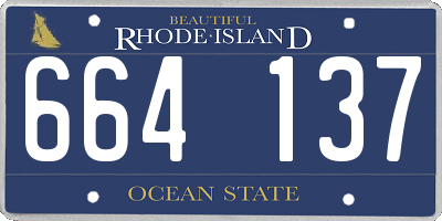 RI license plate 664137