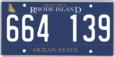 RI license plate 664139