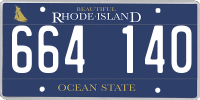 RI license plate 664140