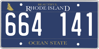 RI license plate 664141