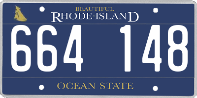 RI license plate 664148