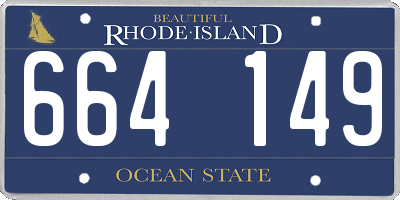 RI license plate 664149