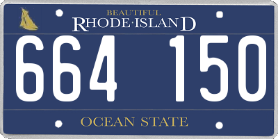 RI license plate 664150