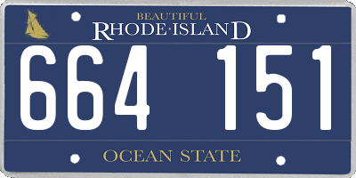 RI license plate 664151