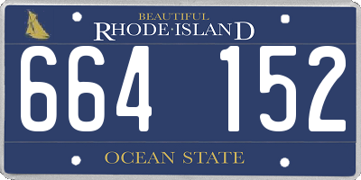 RI license plate 664152
