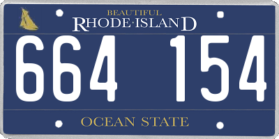 RI license plate 664154