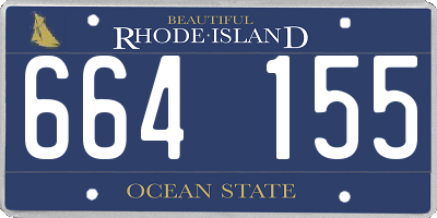 RI license plate 664155