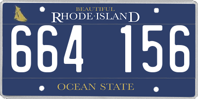 RI license plate 664156