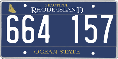 RI license plate 664157