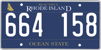 RI license plate 664158