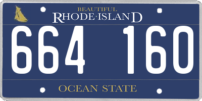 RI license plate 664160
