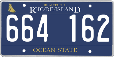 RI license plate 664162