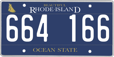 RI license plate 664166