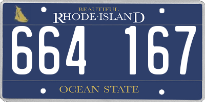 RI license plate 664167