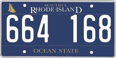 RI license plate 664168
