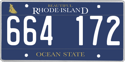 RI license plate 664172