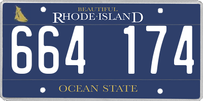 RI license plate 664174