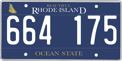 RI license plate 664175