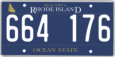 RI license plate 664176