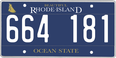 RI license plate 664181