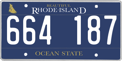 RI license plate 664187