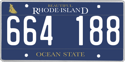 RI license plate 664188
