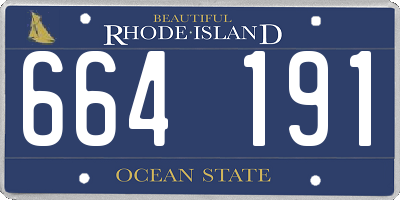 RI license plate 664191
