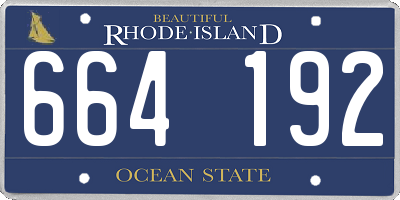 RI license plate 664192