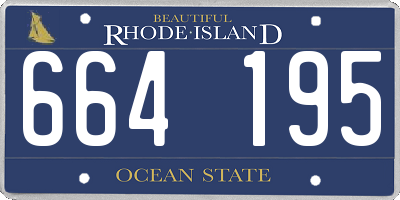 RI license plate 664195