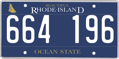 RI license plate 664196