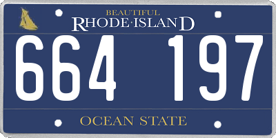 RI license plate 664197