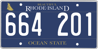 RI license plate 664201