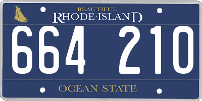 RI license plate 664210