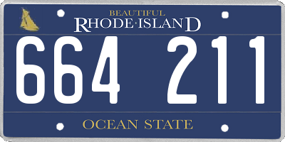 RI license plate 664211