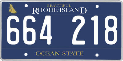 RI license plate 664218