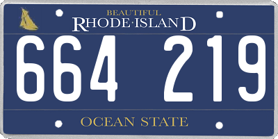 RI license plate 664219