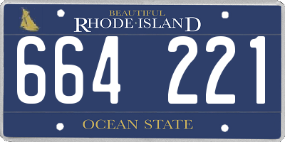 RI license plate 664221