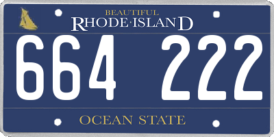 RI license plate 664222
