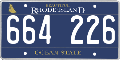 RI license plate 664226