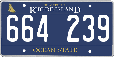 RI license plate 664239