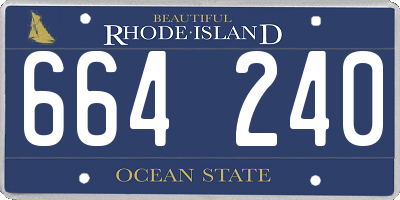 RI license plate 664240
